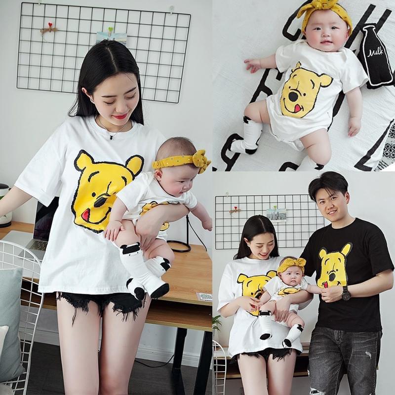 Áo Thun Gia Đình Gấu POOH vàng nổi bật