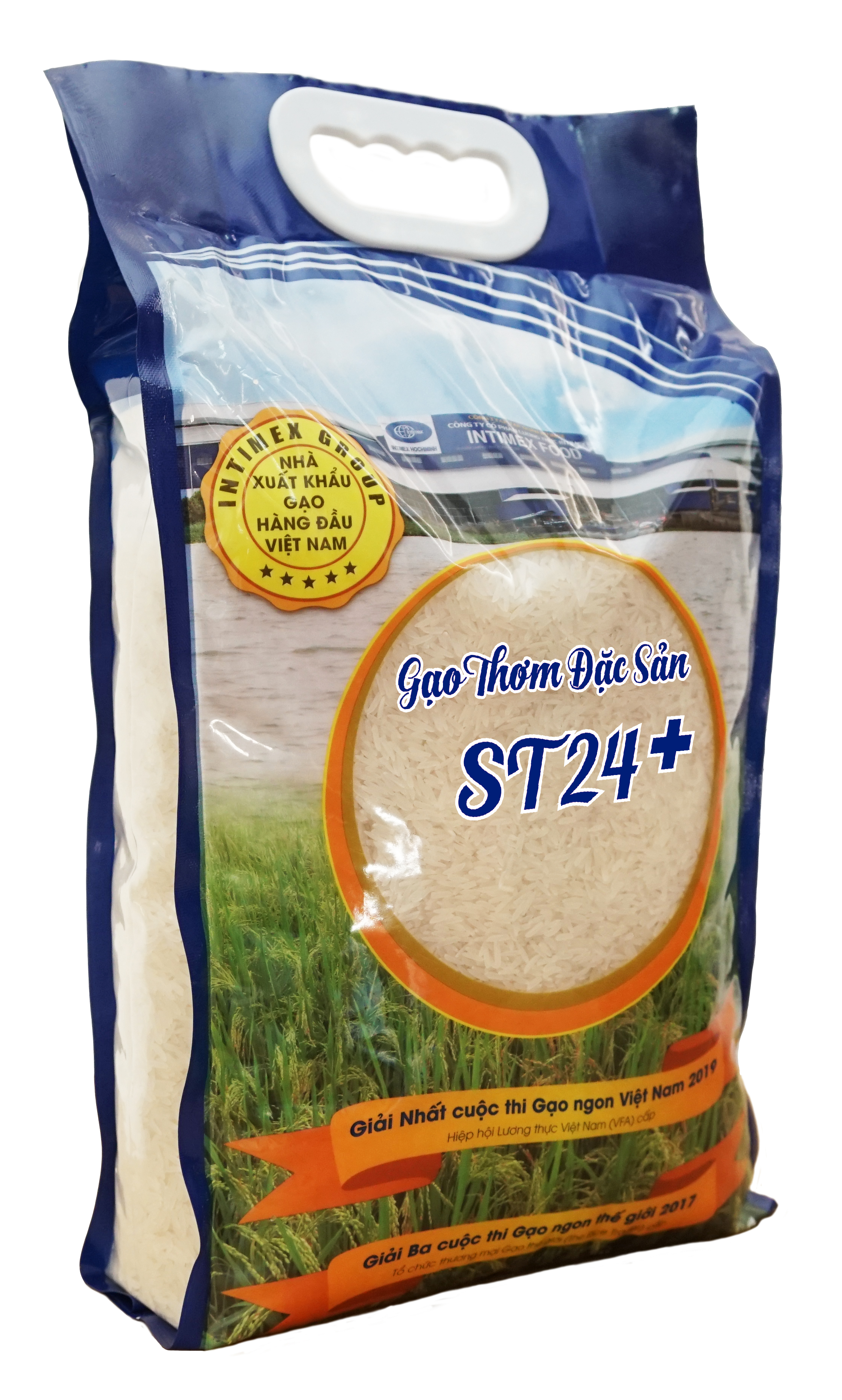 Hình ảnh Gạo thơm đặc sản ST24+ Sóc Trăng (Túi 5kg) - Intimex Group - Dẻo, thơm ngon, ngọt cơm