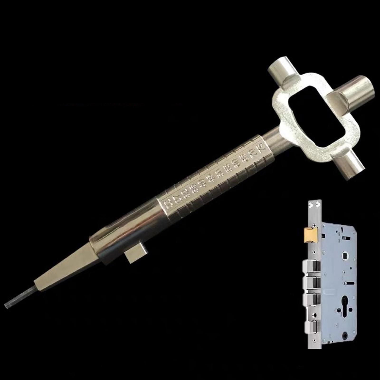 Multi Tool Cylinder Measuring Key Easily to Use Spindle And Cam Operater Wrench Measuring Depth Wrench Bottle Opener Lock Body Squares Rod