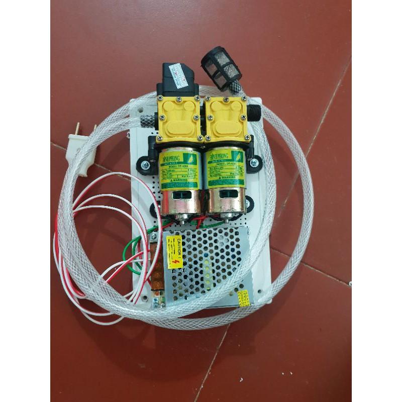 Bộ tưới lan dùng bơm đôi cho 5 bec tưới 4 hướng và 10m dây