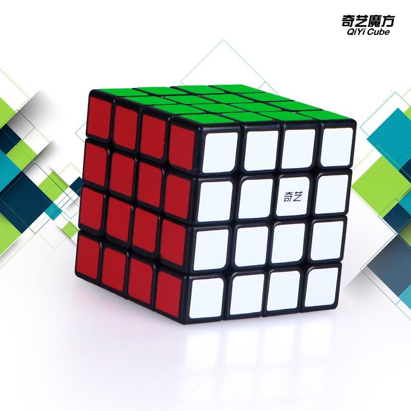 Combo 4 Khối Rubik Qiyi Viền Đen 2x2 3x3 4x4 Tam Giác Pyraminx Xoay Mượt