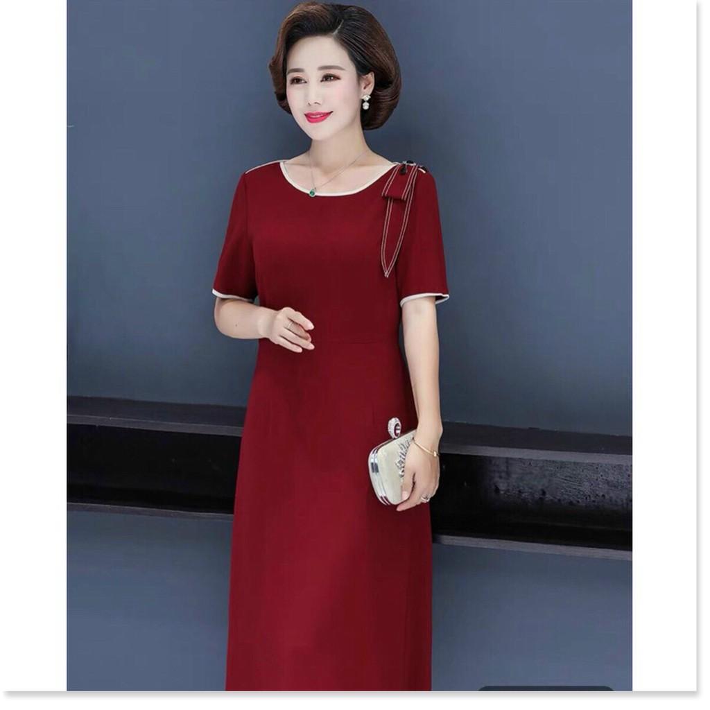 ĐẦM COTTON LẠNH SUÔNG VAI NƠ CÀI PHỤ KIỆN