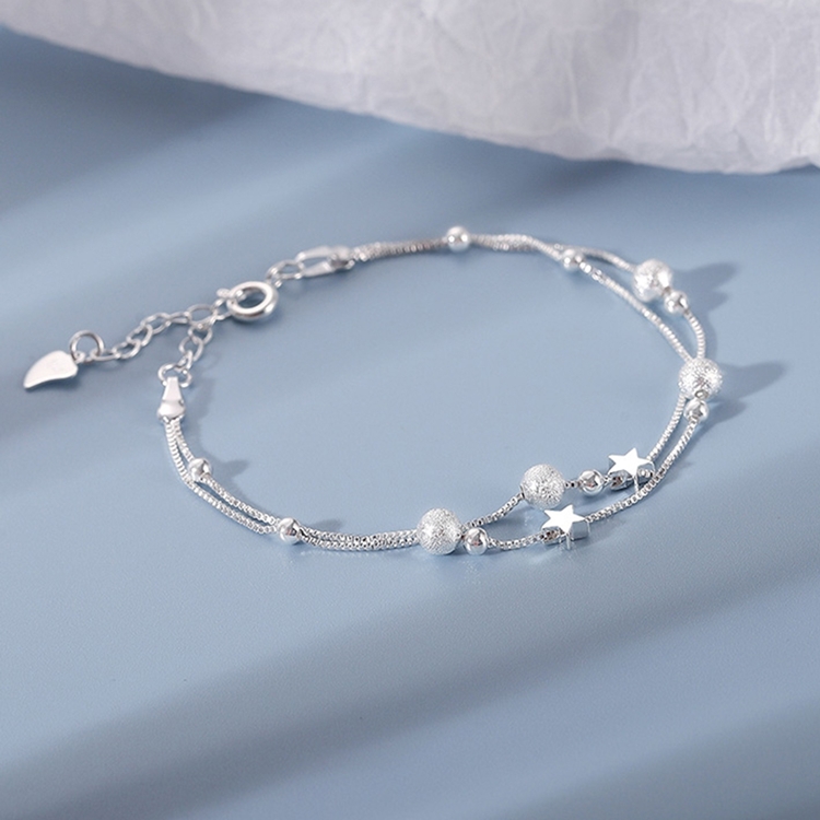 Lắc tay thời trang dây đôi bi sao siêu dễ thương LT156