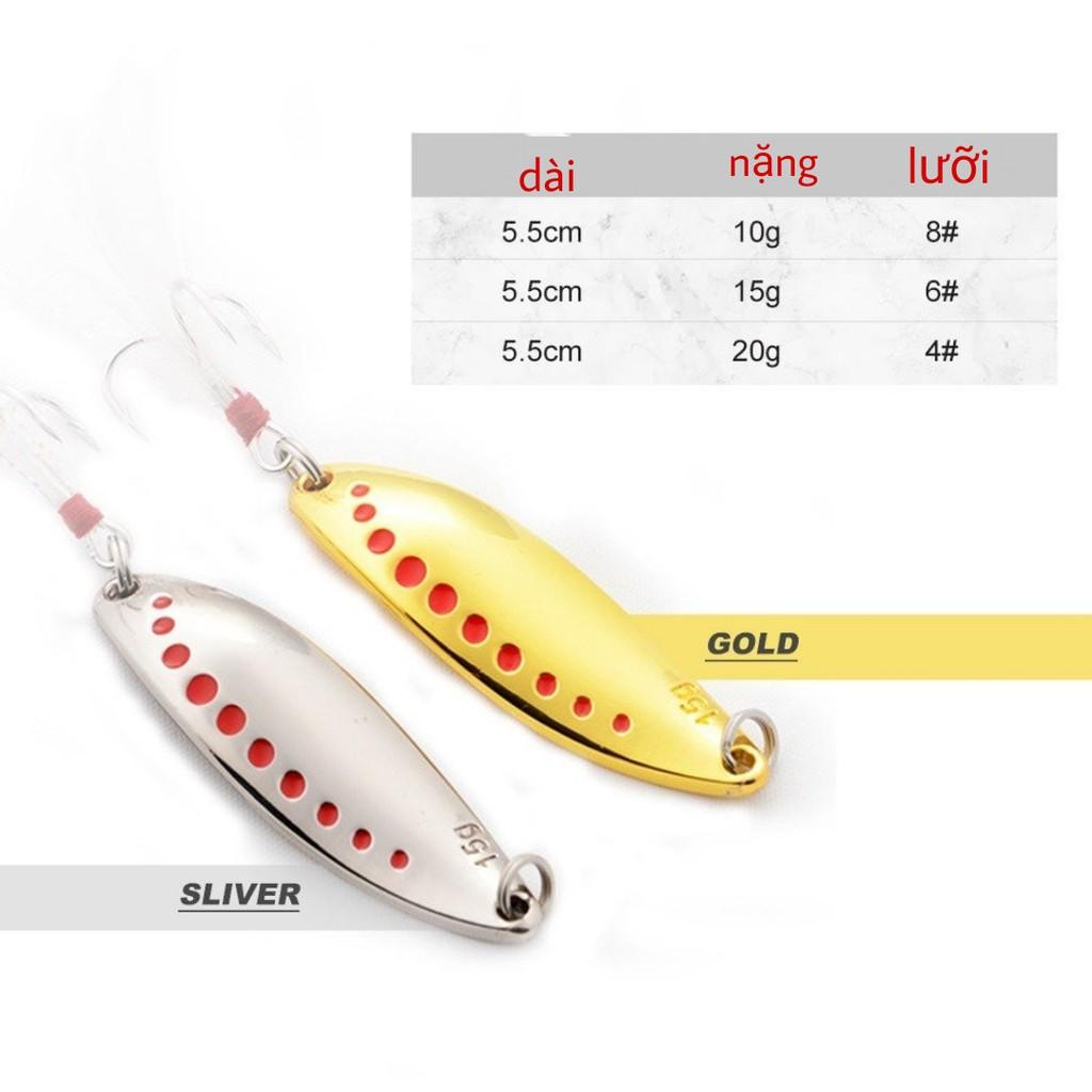 Mồi Câu Lure _ Mồi Thìa Lượn Spoon NoebyHàng Chính HãngMồi Lure Cá Lóc