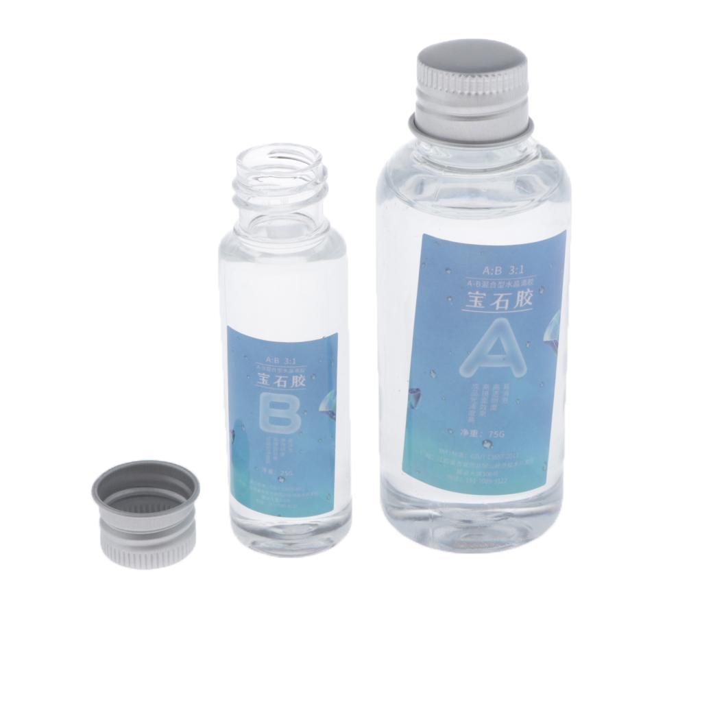 4 Bottles AB Clear Crystal Epoxy Resin Glue For DIY Crafts 3:1 10g Hard Glue