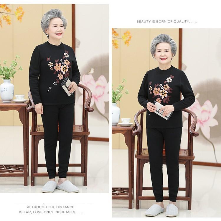 BỘ NỈ MẶC NHÀ CHO NGƯỜI GIÀ, bộ nỉ bà già