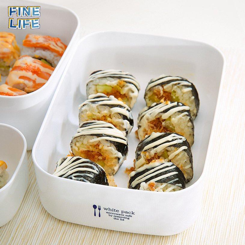 Hộp đựng & bảo quản thực phẩm White Pack 600ml thích hợp dùng trong lò vi sóng - Hàng nội địa Nhật Bản