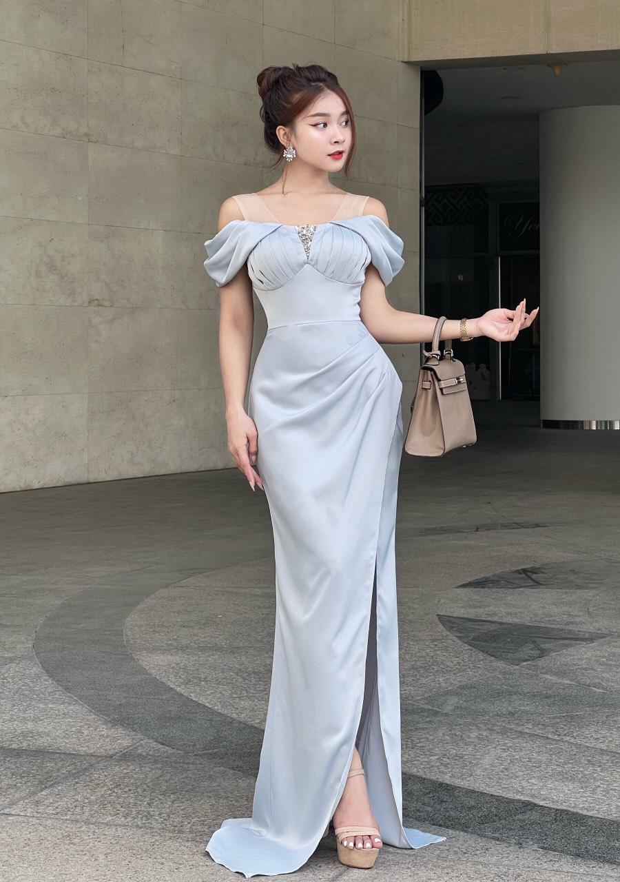 ĐẦM DẠ HỘI TRỄ VAI XẺ TÀ SANG TRỌNG