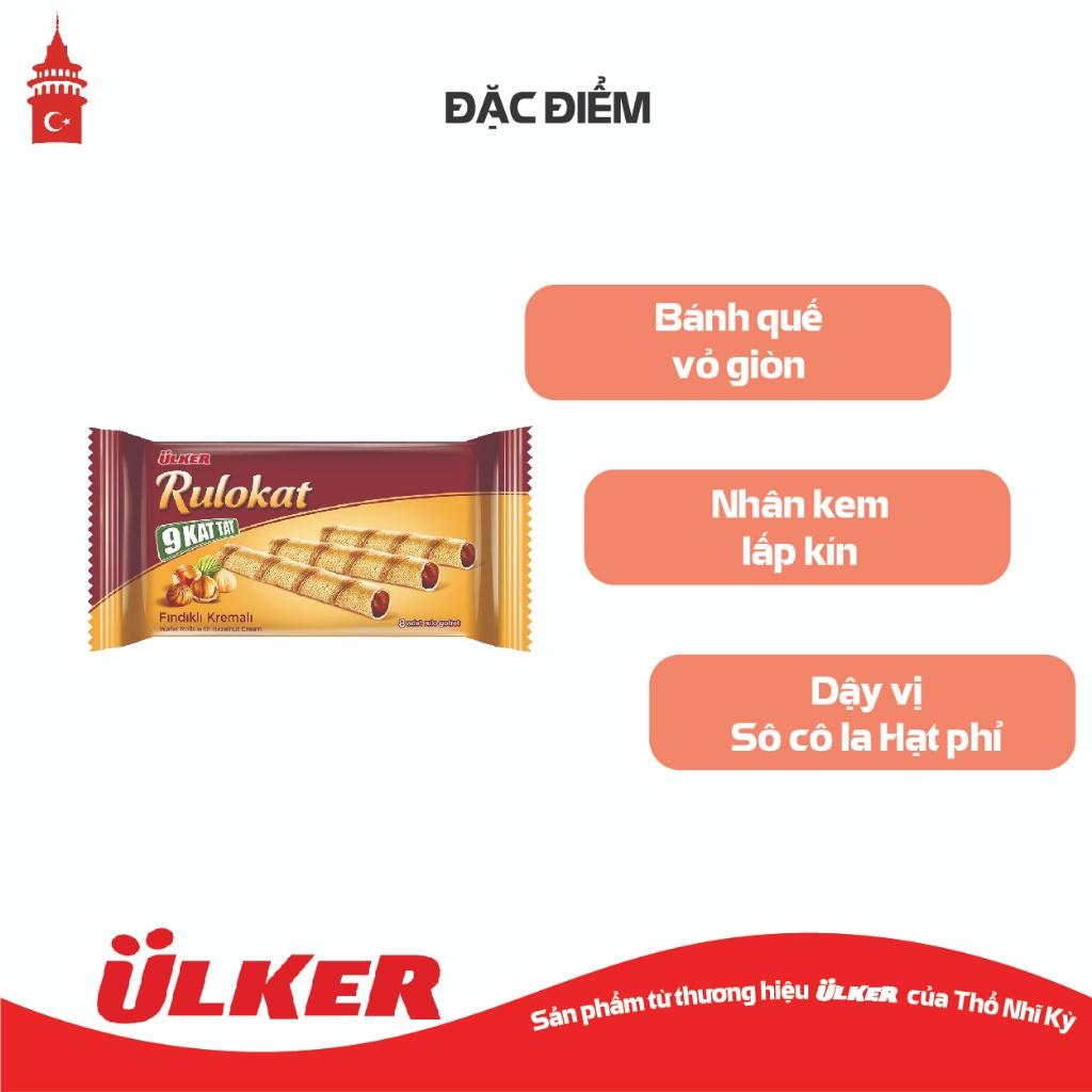 Bánh quế ULKER RULOKAT vị Sô cô la hạt phỉ 42g