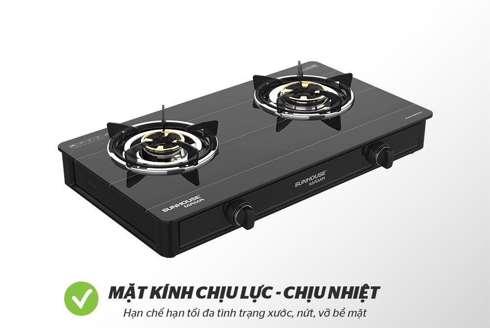 BẾP GAS DƯƠNG KÍNH SUNHOUSE MAMA MMB0910 - Hàng Chính Hãng
