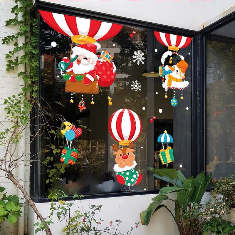 Decal Dán Kính Trang Trí Noel Hít Tĩnh Điện ( ko cần keo ) AMJ044