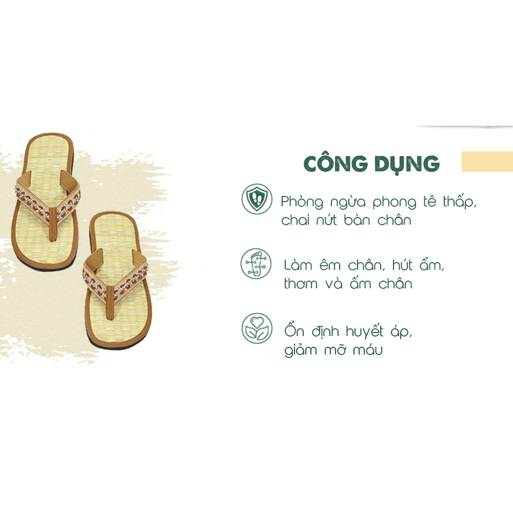 Dép chiếu DCQ-11 Hương Quế giúp êm chân và thoải mái khi mang trong nhà