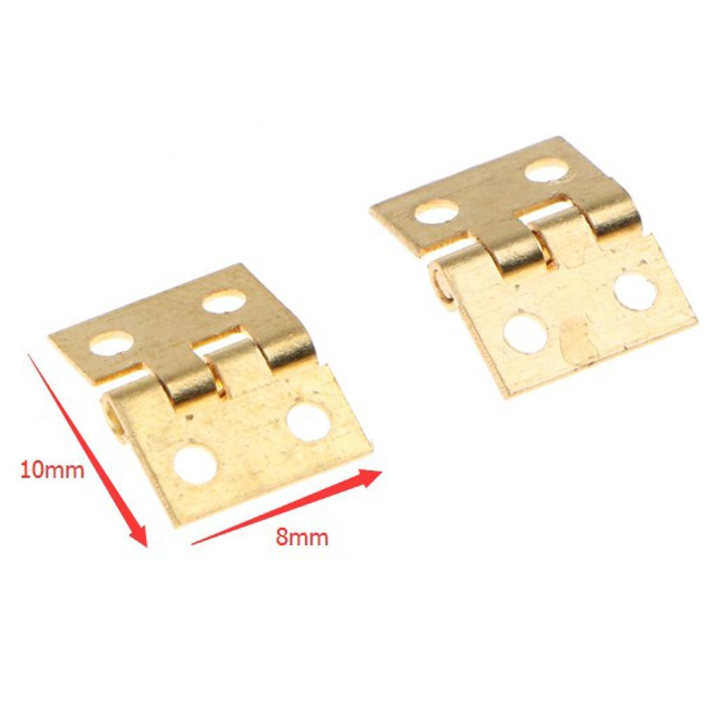 48 Pieces Jewelry Miniature Window Hinge Mini Metal Box Hinges With Screws