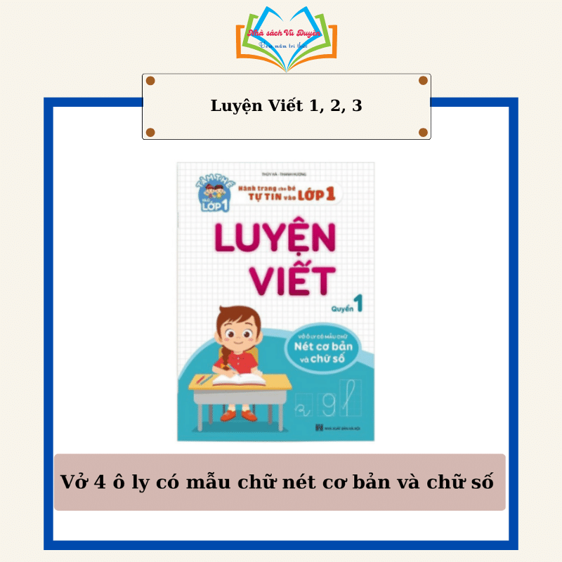 Sách - Luyện viết (Bộ 3 quyển lẻ) - Hành trang cho bé tự tin vào lớp 1