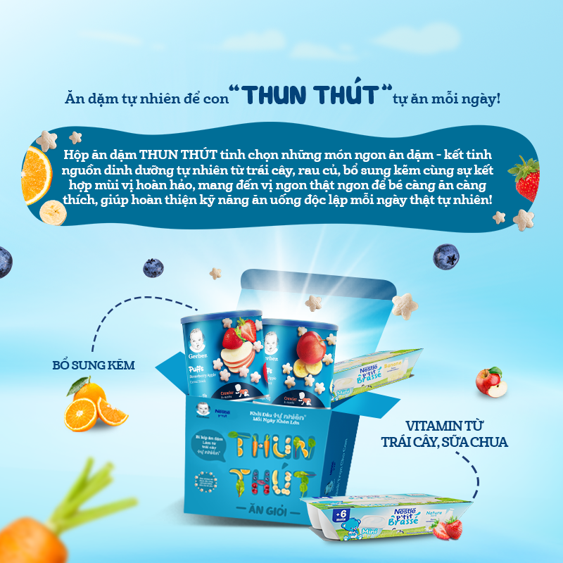 Thun thút ăn giỏi - Combo 3 -  1 Bánh gạo ăn dặm hữu cơ Gerber Organic Vị Nam Việt Quốc Táo Củ Dền + 2 Bánh ăn dặm Gerber Vị Dâu Táo +Tặng 1 lon Gerber puff