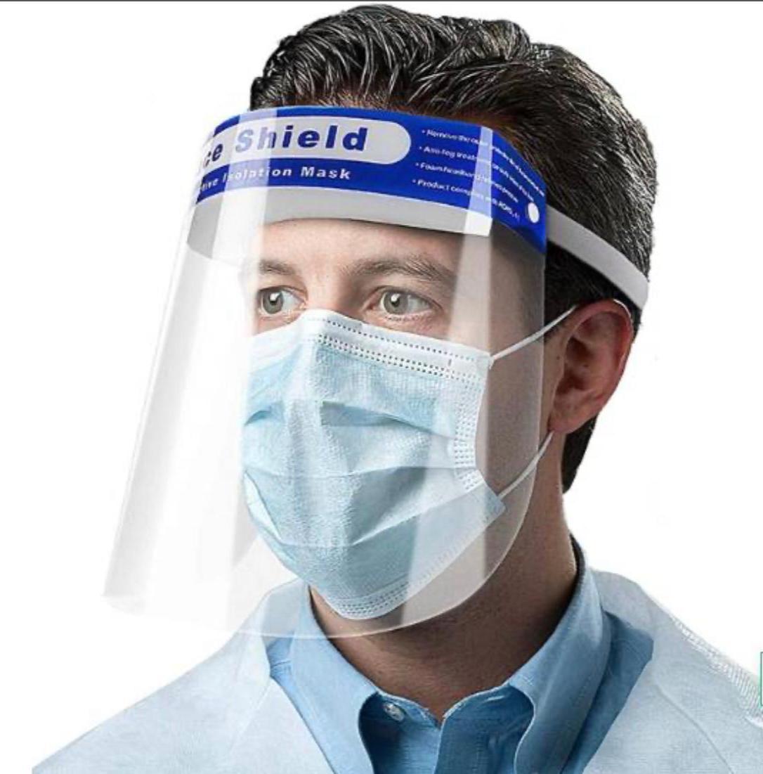 Mặt Kính Chống Giọt Bắn Face Shield Trong Suốt - Nhựa Kính Chống Lóa, Chống Mờ, Tia UV 100% - Kết Hợp Đeo Với Kính Cận, Kính Viễn, Khẩu Trang,...