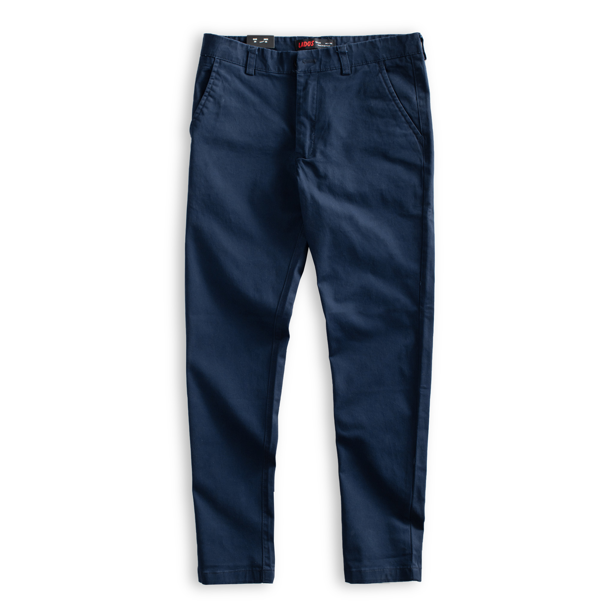 Quần Kaki Dài Nam Chất Vải Cotton Có Giãn Siêu Đẹp Lados - 4032 Thiết Kế Tôn Dáng Trẻ Trung - Xanh Đen - 32