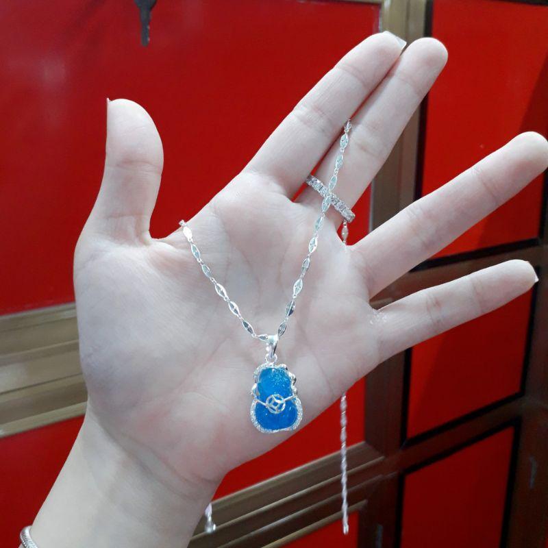 Dây chuyền bạc liền mặt đính đá cao cấp YN JEWELRY