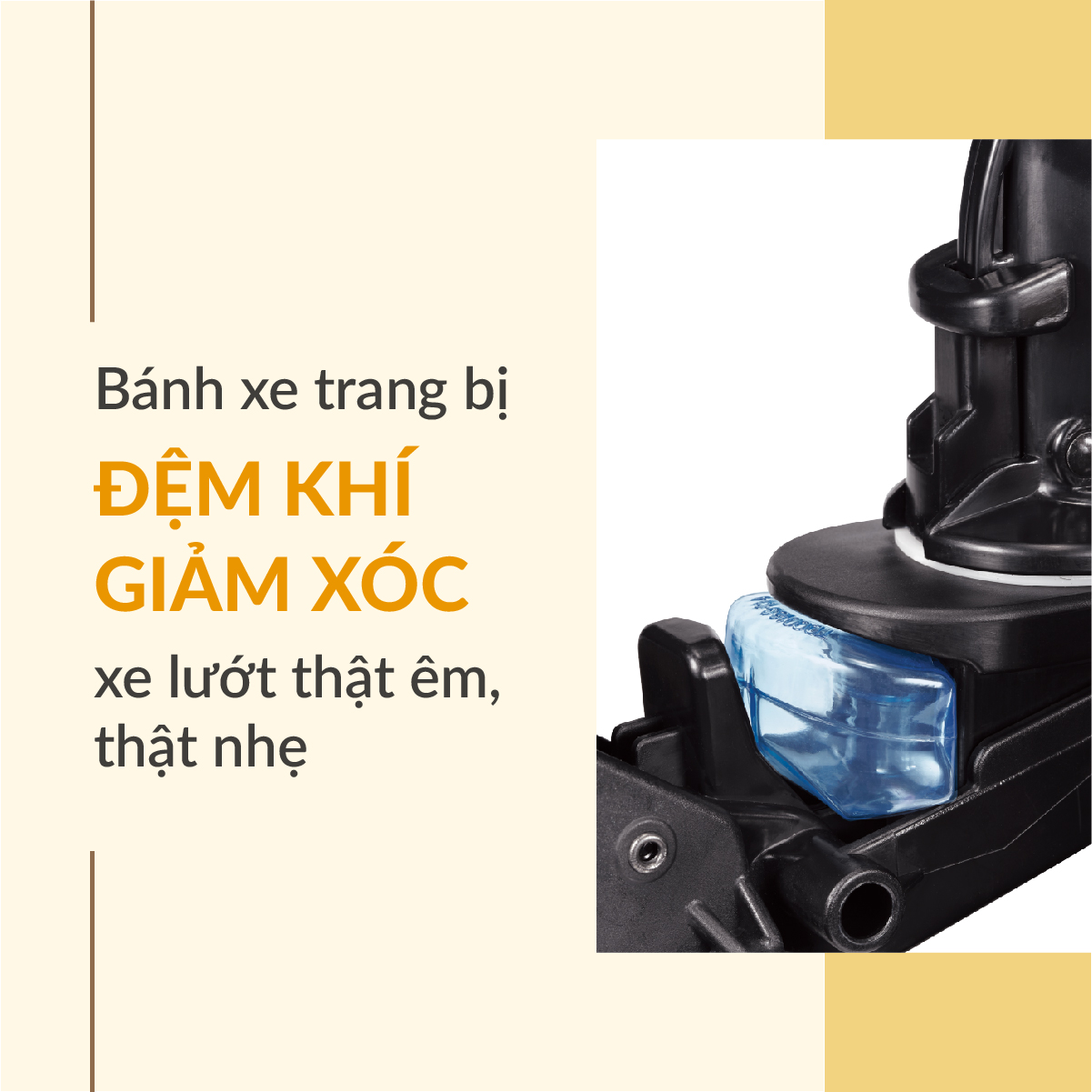 Xe đẩy Combi Sugocal Compact 4 bánh quay tự động màu xanh navy