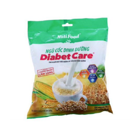 Ngũ cốc dinh dưỡng nguyên cám NutiFood Diabet Care 400g (16 gói x 25g) - Dinh dưỡng cho người tiểu đường