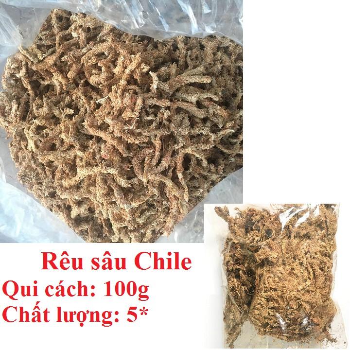 Gói 100g Rêu con sâu Chile , Giá thể giữ ẩm tuyệt vời cho phong lan, hay còn gọi là rêu sâu