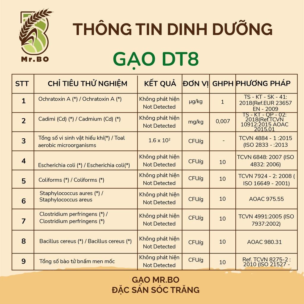Gạo Đài thơm ĐT8 Mr. Bo túi 5kg thơm nhẹ, ngọt dẻo mềm cơm
