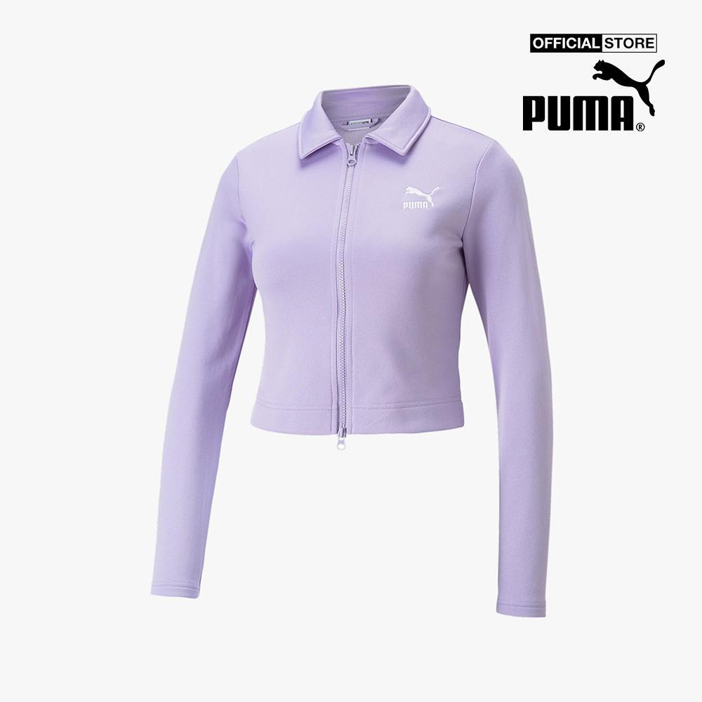 PUMA - Áo polo nữ tay dài phối zip Classics539004