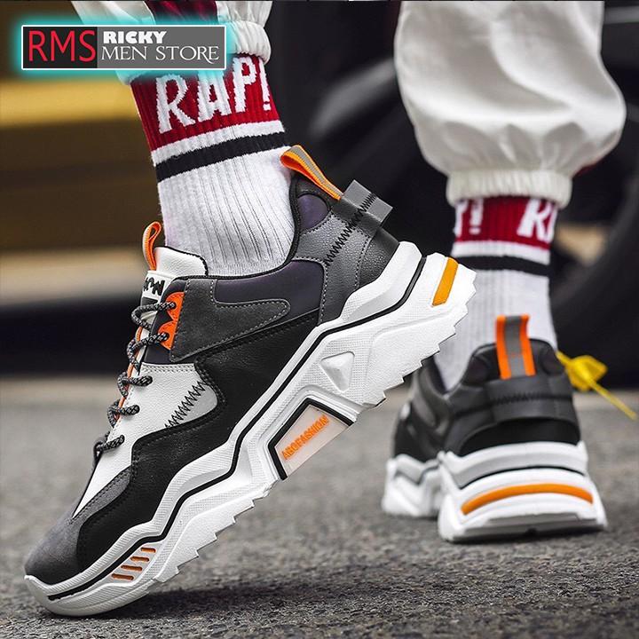 Giày sneaker nam phản quang cá tính - giày nam đế cao , năng động