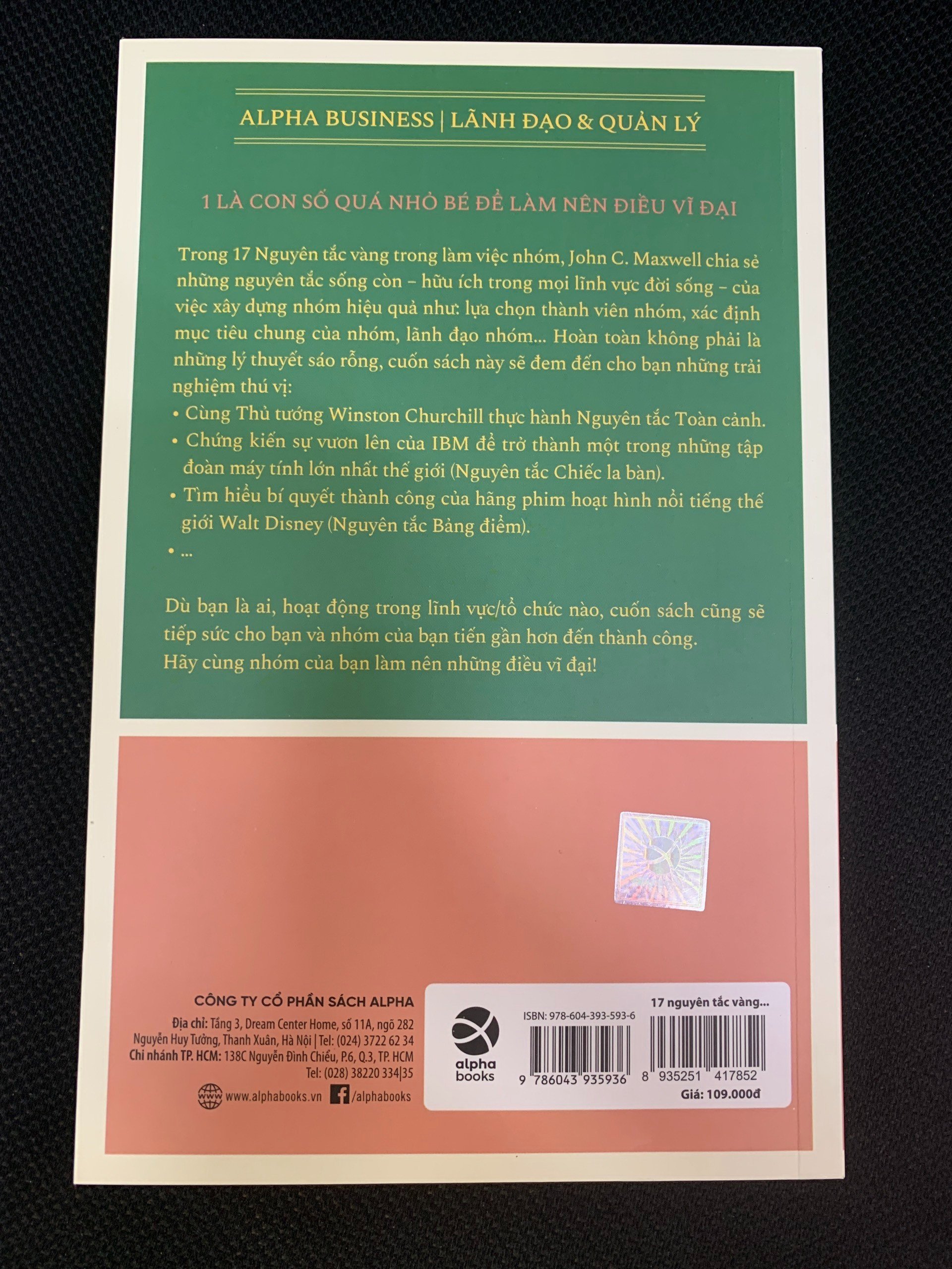 17 Nguyên Tắc Vàng Trong Làm Việc Nhóm - John C. Maxwell - Đức Anh dịch - Tái bản - (bìa mềm)