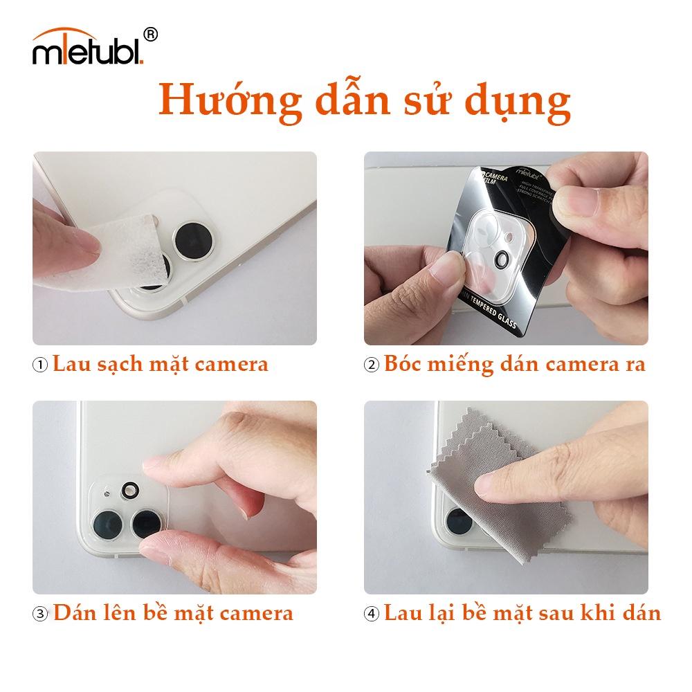 Kính cường lực Camera cho iPhone 11 12 13 Pro Max Mini độ cứng 9H trong suốt