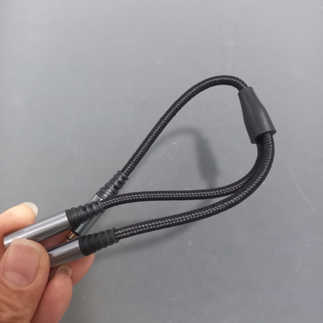 Cáp gộp 2 chân tai nghe chia chân tai nghe 3.5mm Mic + audio hoco UPA21 2in1 _ Hàng chính hãng