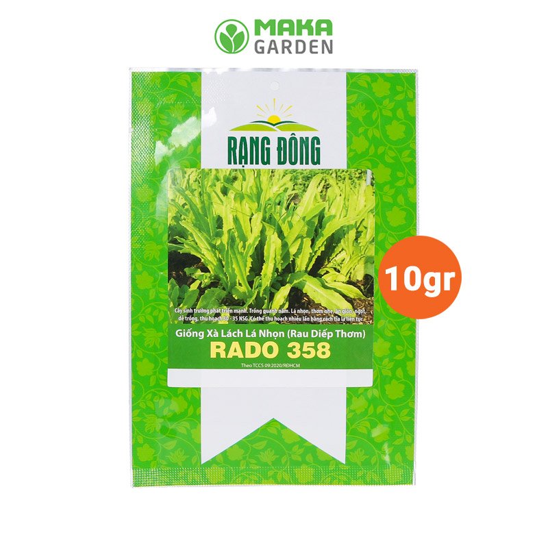 Hạt giống Xà Lách Lá Nhọn Rado 358 - Gói 10Gr - Có Thể Thu Hoạch Nhiều Lần