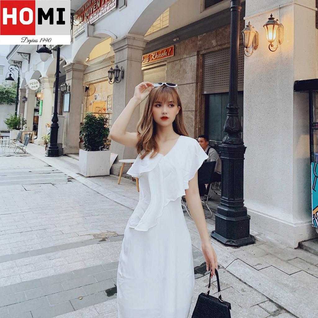 Vây 2 dây bèo ngực, Màu trắng Hot sản phẫm HOMI Fashion