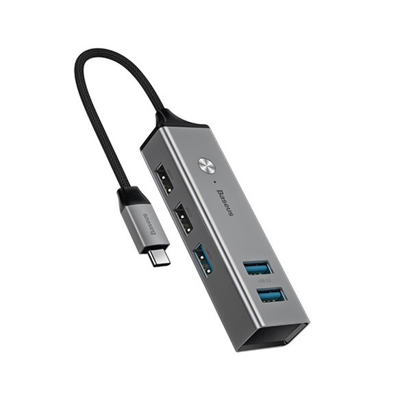 Bộ Hub chuyển cổng Type A sang USB 3.0 - Baseus Cube HUB (Type A 3.0 to 3USB 3.0 + 2USB 2.0 OTG HUB) - Hàng Chính Hãng