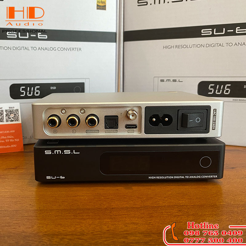 Giải Mã DAC S.M.S.L SU6- Chip ES9038Q2M - 4 OPA1612 - Hàng Chính Hãng