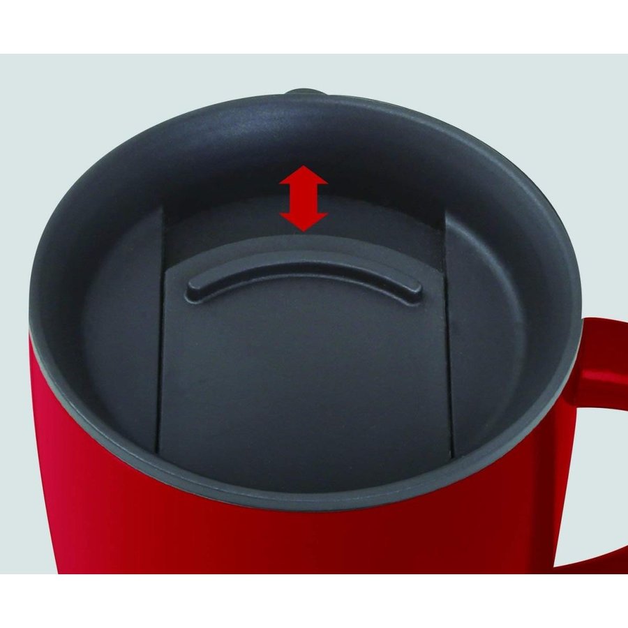 Cốc inox giữ nhiệt Cafe Mug 330ml có gioăng silicon  &amp; nắp trượt chống tràn - Nội địa Nhật Bản