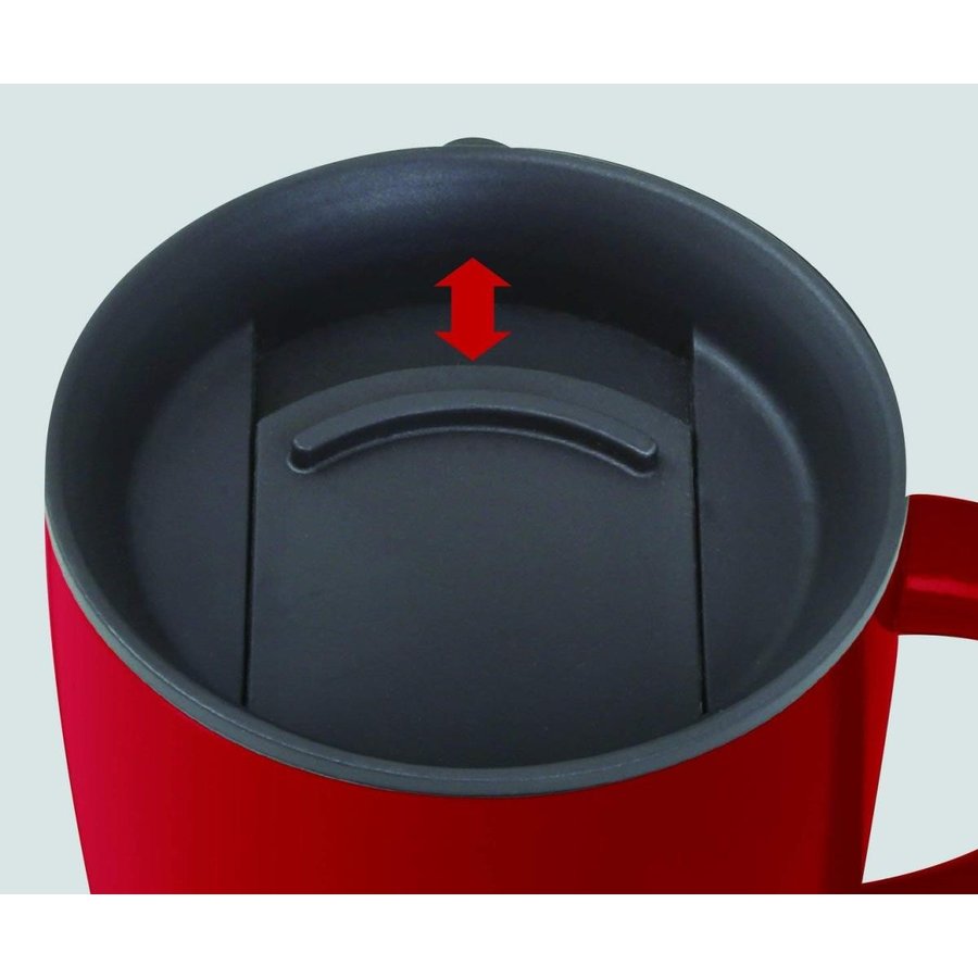 Cốc inox giữ nhiệt Cafe Mug 330ml có gioăng silicon & nắp trượt chống tràn - Nội địa Nhật Bản