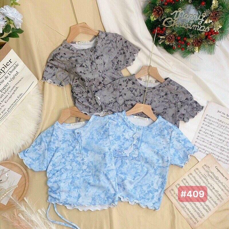 Áo Croptop Bozip Màu Loang