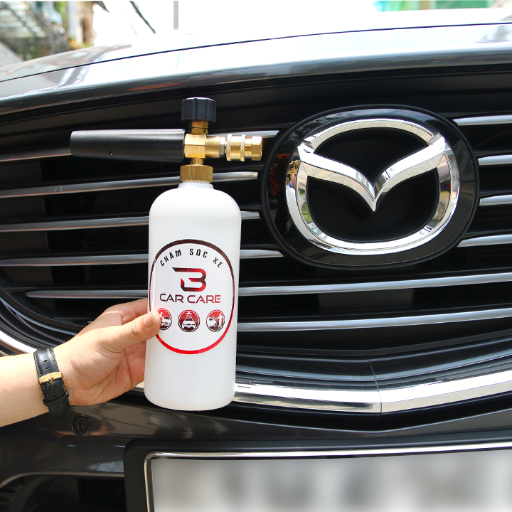 Bình tạo bọt tuyết Car Care ( có khớp nối ) gắng với máy rửa xe.