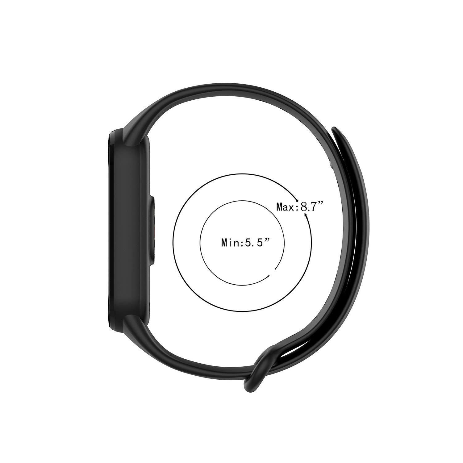 Dây Đeo Thay Thế Dành Cho Vòng Đeo Tay Thông Minh Xiaomi MiBand 7 Dẻo TPU MÀU ĐEN - Hàng chính hãng