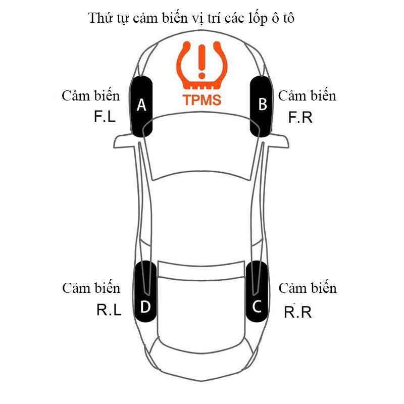Cảm Biến Áp Suất Lốp ÔTô Cao Cấp TPMS Van Gắn Ngoài Chống Nước Chuẩn IP67