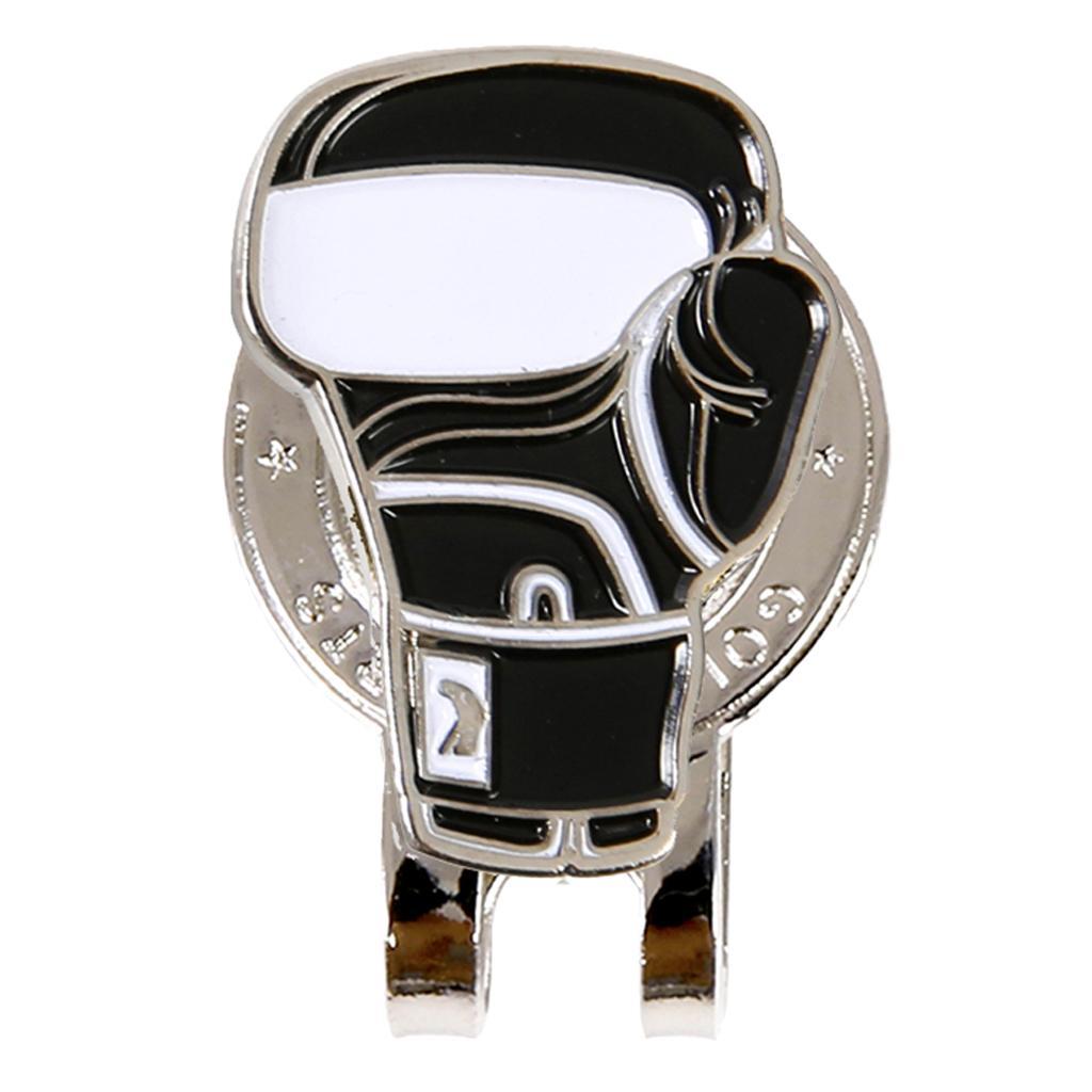 Golf Hat Clip with Detachable Golf Ball Marker Glove Pattern