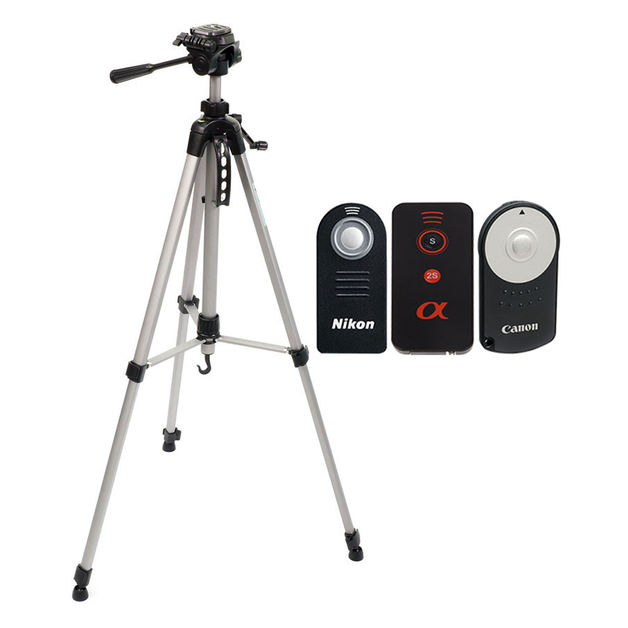 Combo Chân Máy Ảnh Tripod Weifeng WT3540 + Remote Cho Máy Ảnh - Hàng Nhập Khẩu