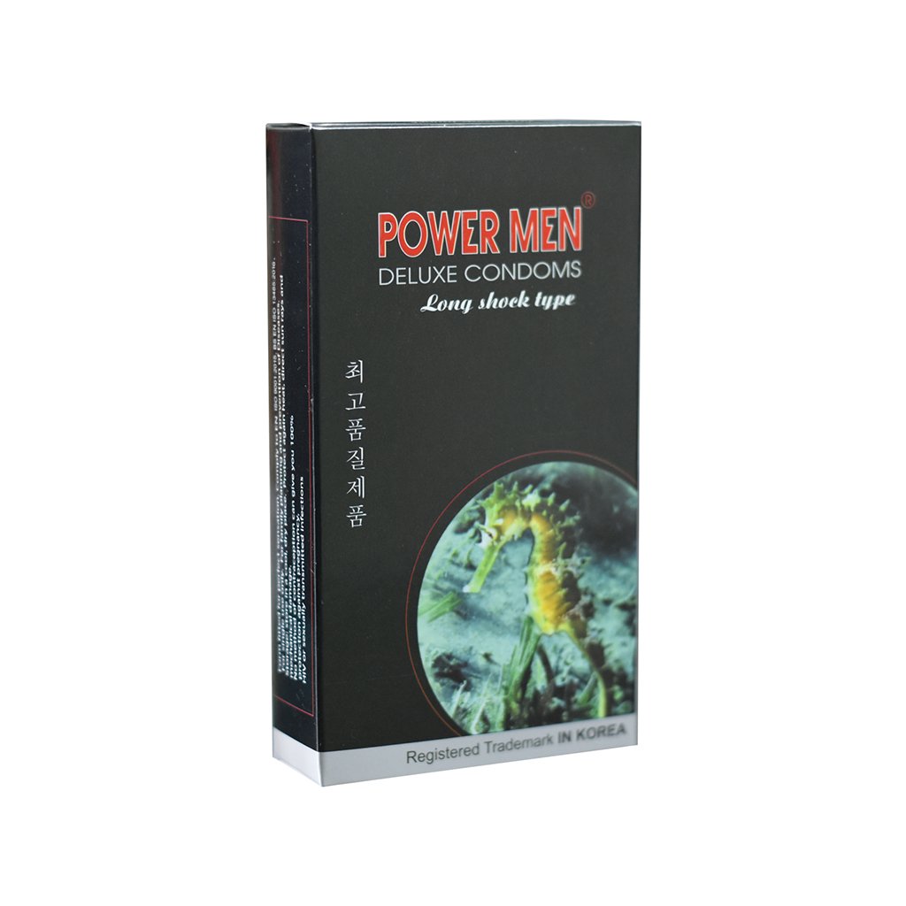 Siêu phẩm bao cao su cao cấp chính hãng Powermen Longshock, siêu gân, siêu gai, siêu lâu, hộp 12 cái, kéo dài cuộc chơi, tạo đỉnh