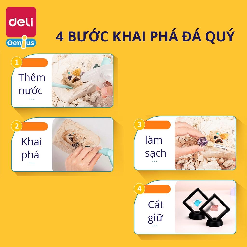 Bộ Đồ Chơi Truy Tìm Kho Báu Kèm Dụng Cụ Khảo Cổ, Kệ Trưng Bày Deli - Đồ Chơi Giáo Dục Kích Thích Trí Tìm Tòi Sáng Tạo Của Trẻ - 74357