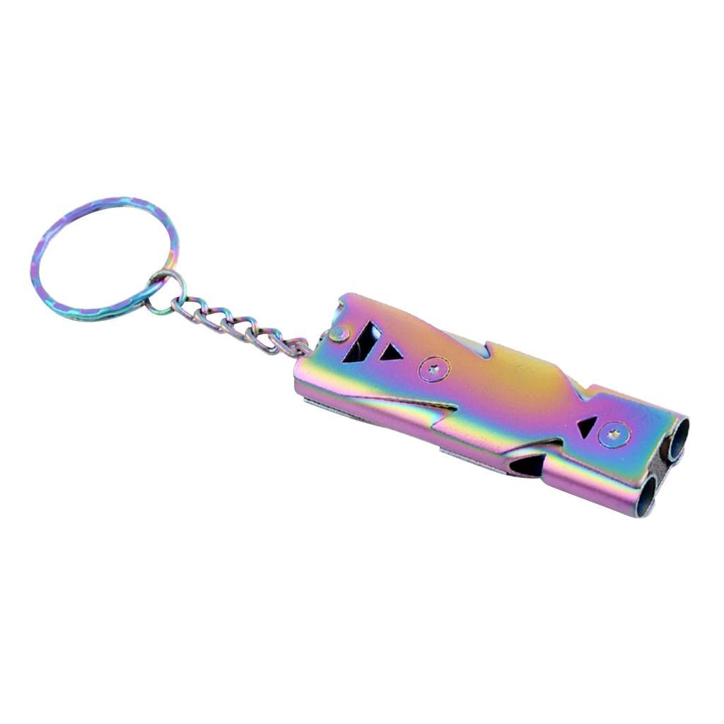Double Pipe High Decibel Outdoor Camping Survival Emergency Whistle