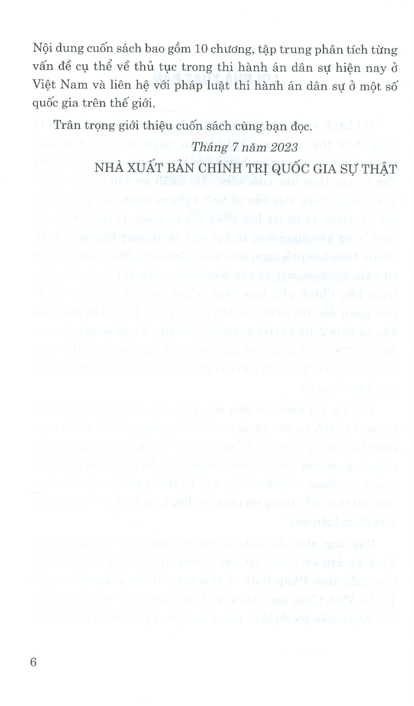 Pháp Luật Về Thủ Tục Thi Hành Án Dân Sự