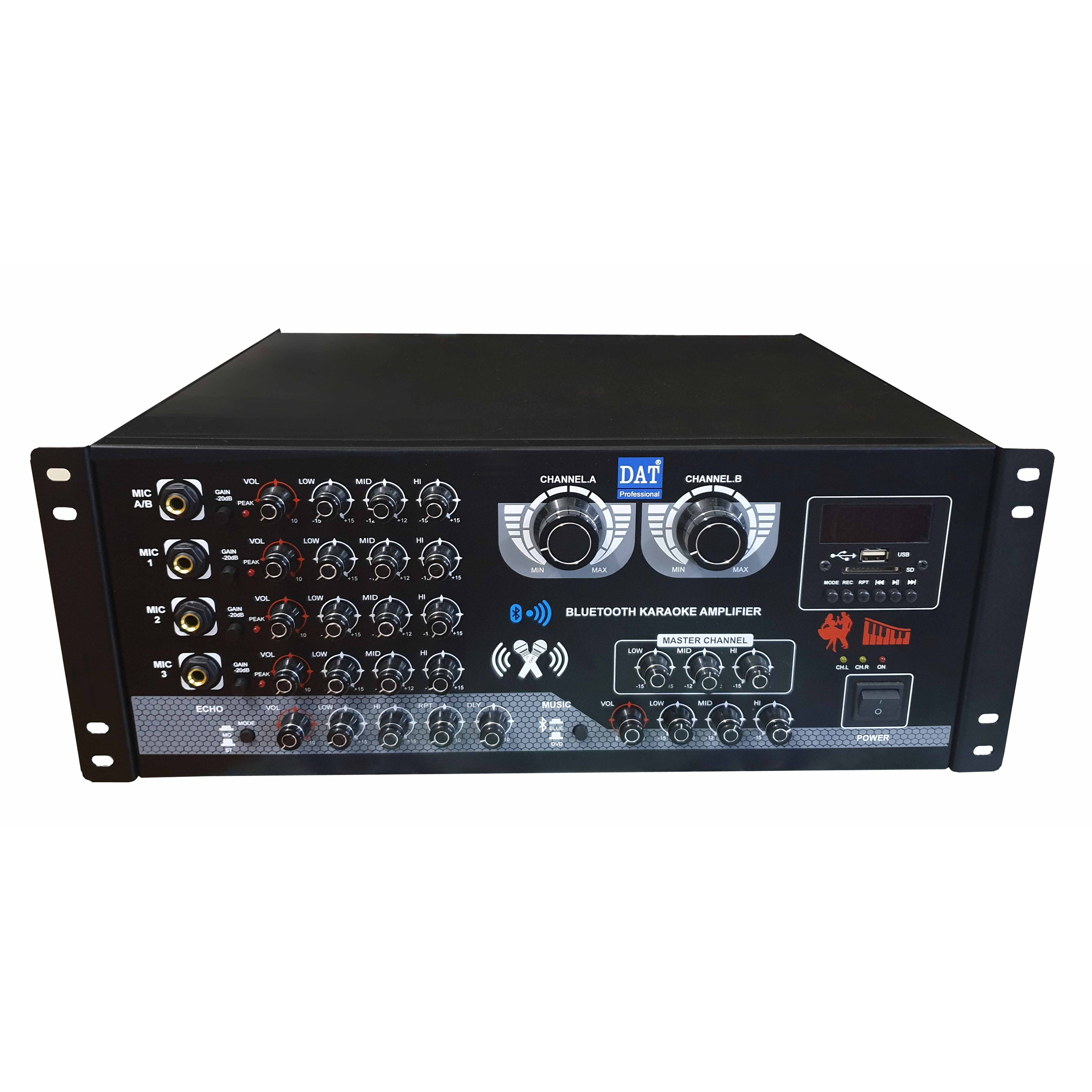 AMPLIFIER DAT-777 + 2 MICRO NHÔM  UHF HÀNG CHÍNH HÃNG