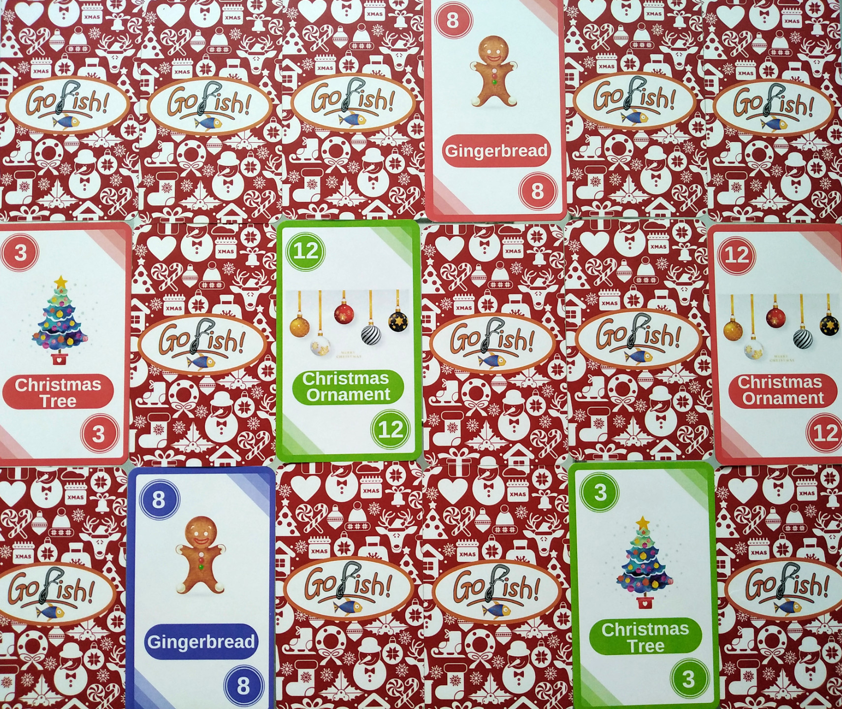 Go Fish Christmas - Boardgame với flashcard học tiếng Anh chủ đề Giáng sinh Noel