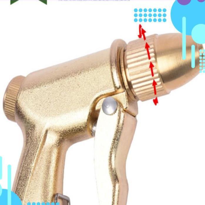 Bộ dây vòi xịt nước rửa xe, tưới cây . tăng áp 3 lần, loại 3m, 5m 206701-1Yđầu đồng, cút đồng, d.vàng